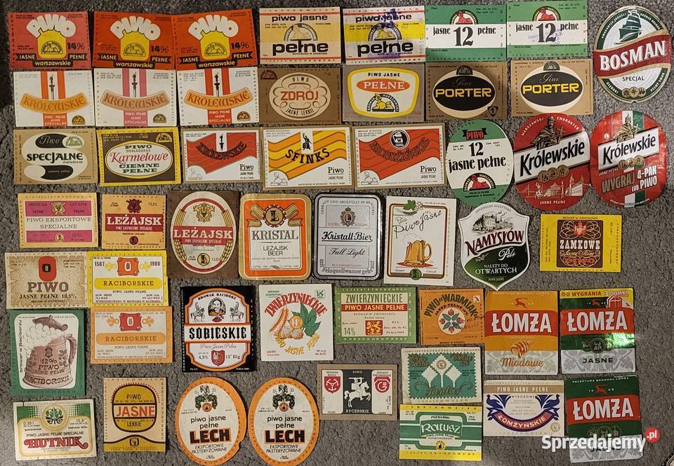 Etykiety piwne zestaw 210 etykiet piwnych mazowieckie
