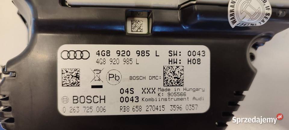 AUDI A7 4G LICZNIK ZEGARY MPHKMH ANGLIK dolnośląskie