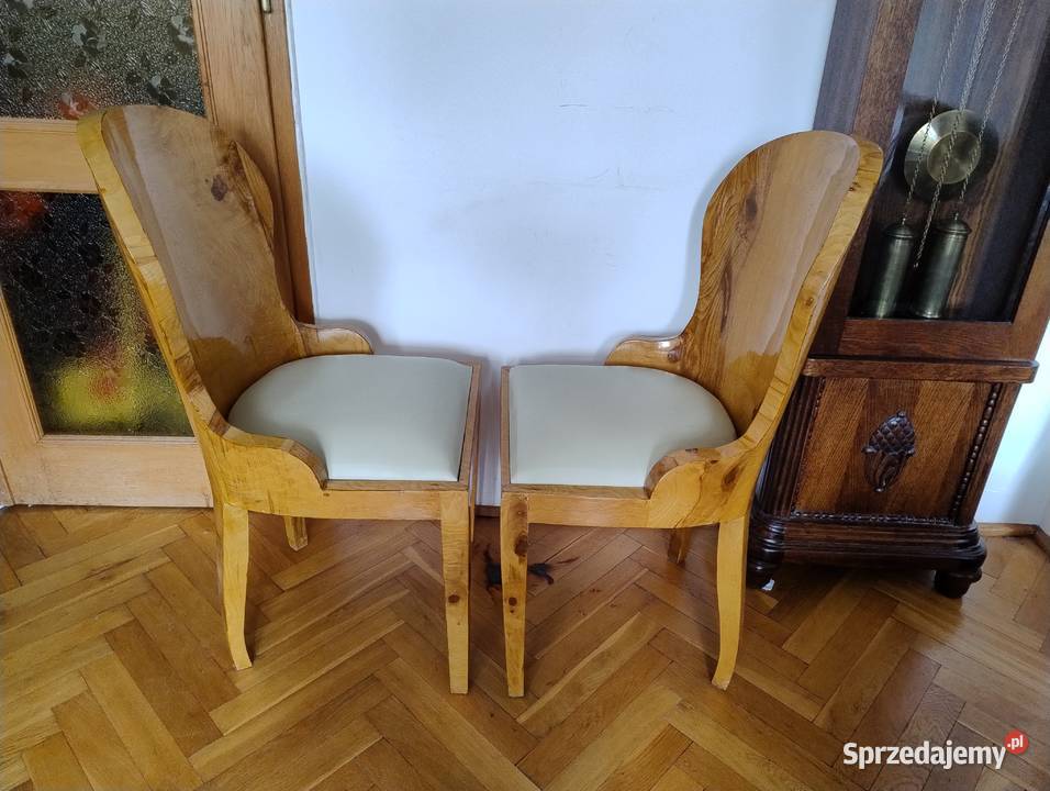 Komplet starych krzeseł 6 sztuk Art Deco Gdynia