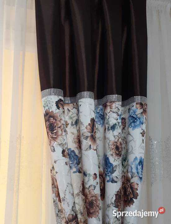 Zasłony 2 sztuki kwiat peoni Mława