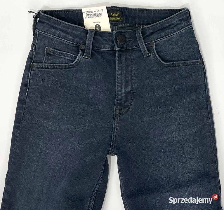 Spodnie damskie Lee Scarlett High Raven W26 L33 Bez wzoru Pisz