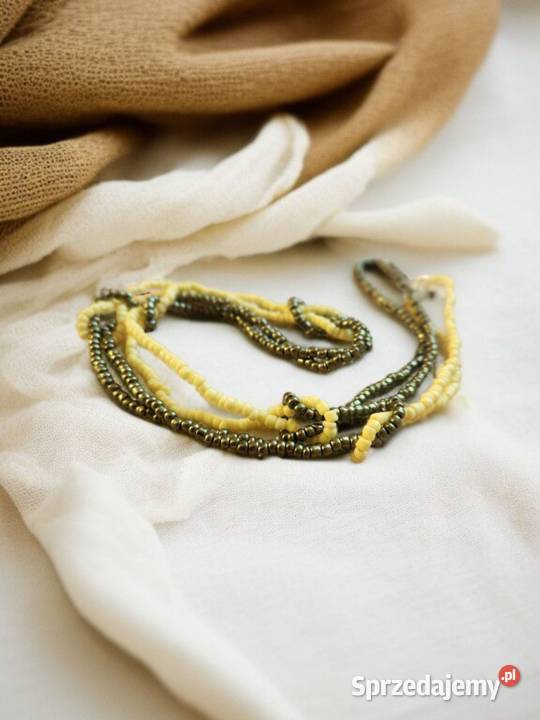 Skręcany naszyjnik z koralików Sanok