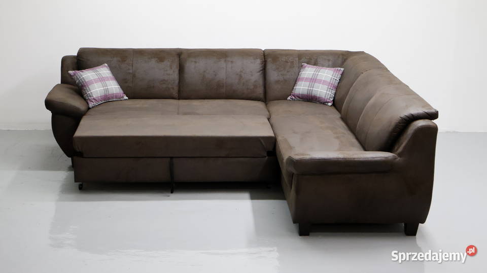 TLH Narożnik z funkcją spania ciemnobrązowa Poznań