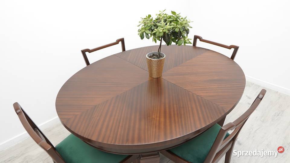 Zabytkowy stół 4 krzesła lata 20te renowacji Jerka