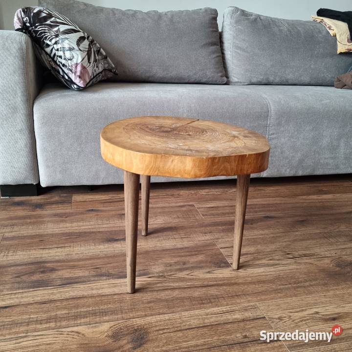stolik kawowy plaster pnia lite drewno wys40 Stoliki kawowe i ławy Dom i Ogród Brzeg