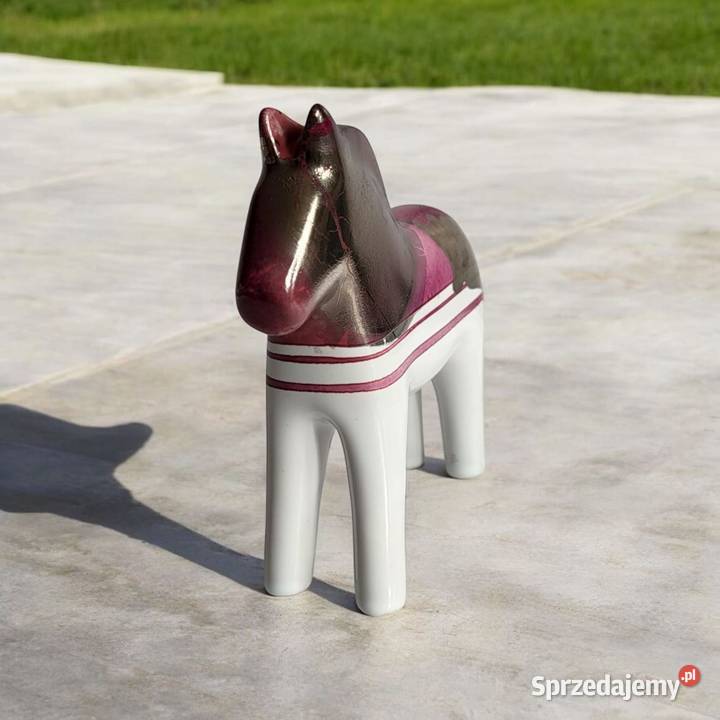 Figurka Konik Koń ceramiczny ręcznie malowany Sierakowice