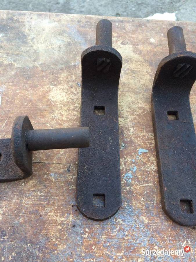 Stare zabytkowe zawiasy mocne okucia do drzwi 3