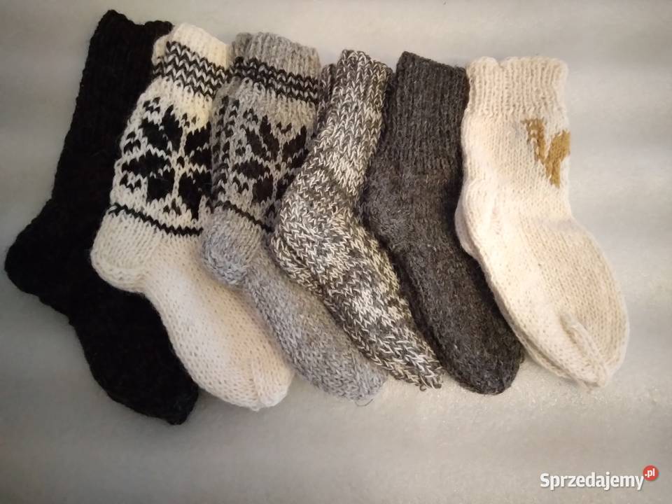 Góralskie skarpety wełniane rozmiar uniwersalny Nowy Targ