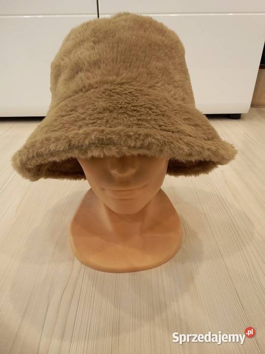 Czapka Kapelusz Bucket Futrzana Sztuczne Futro Nakrycia głowy podlaskie Łomża