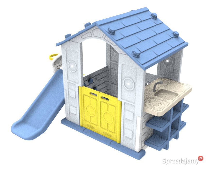 Domek ogrodowy dzieci ze zjeżdżalnią i zlewem Warszawa