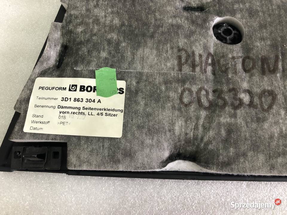 LISTWA PODŁOKIETNIKA PRAWA 3D1863304A VW PHAETON wielkopolskie