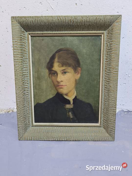 Klasyczny Portret Kobiety Olej na Płótnie XIXXX Łódź