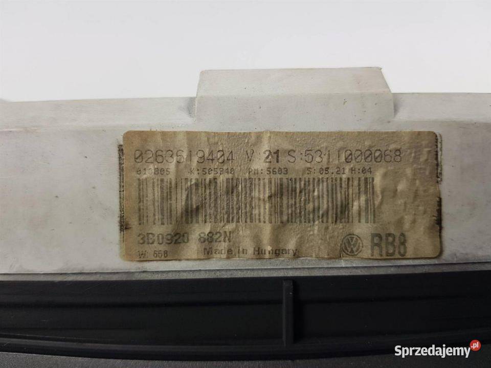 LICZNIK ZEGAR PHAETON 3D0920882N osobowe