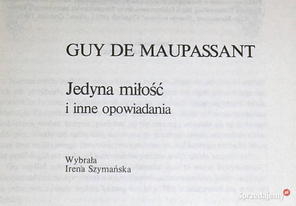 Jedyna miłość Guy de Maupassant Chełm