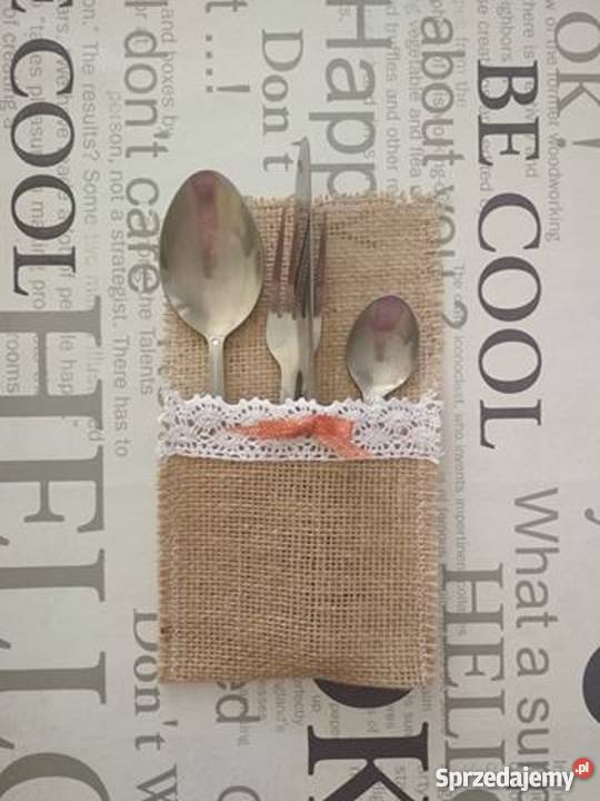 JUTOWE kieszonkiposzetki na sztućce Pozostałe