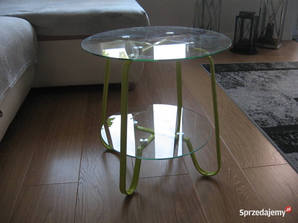 Stolik kawowy z dwoma szklanymi blatami i 50cm Olsztyn