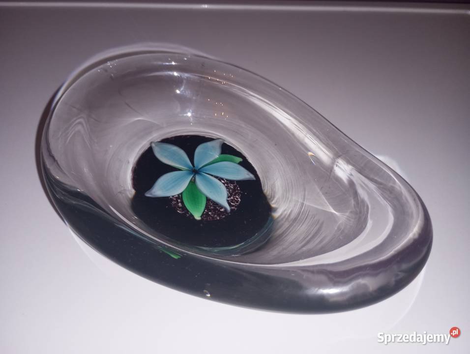 Szklana patera autorstwa Paula Kedelva lubelskie Biłgoraj sprzedam