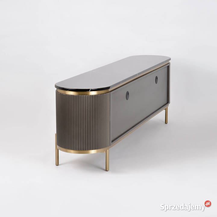 Komoda RTV złota grafitowa Omega Glamour Premium
