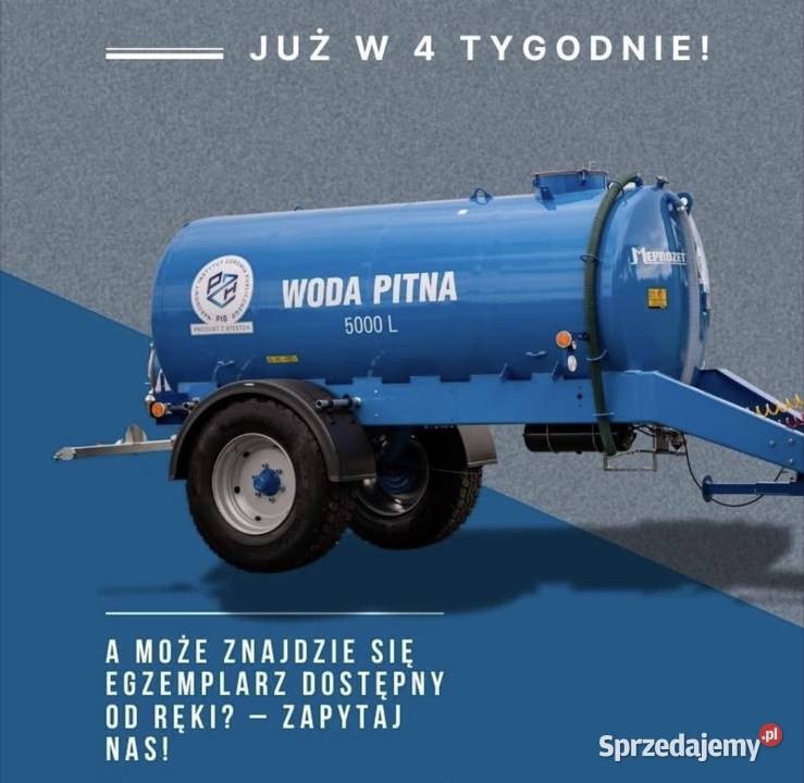 Zbiornik beczkowóz do wody pitnej 5000l nieuszkodzony