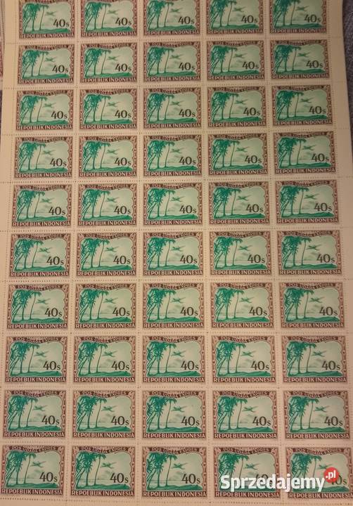 Arkusze znaczków Indonesia 19481949 Vienna
