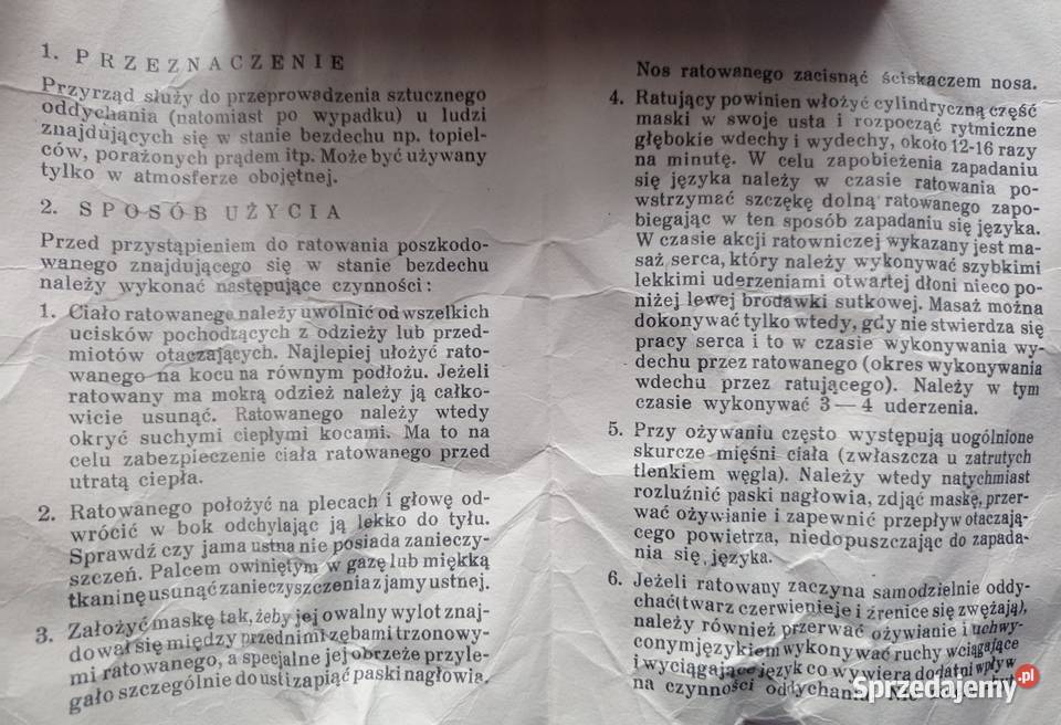Aparat do sztucznego oddychania PRL Warszawa sprzedam