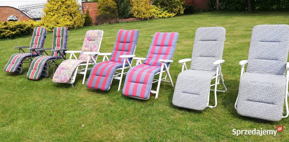 Leżak rozkładany ogrodowy krzesło taras balkon Garwolin