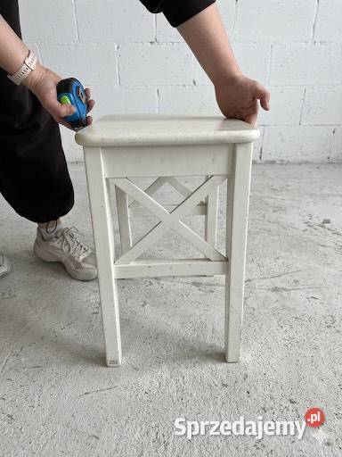 Taboret stołek IKEA Ingolf biały śląskie Mysłowice