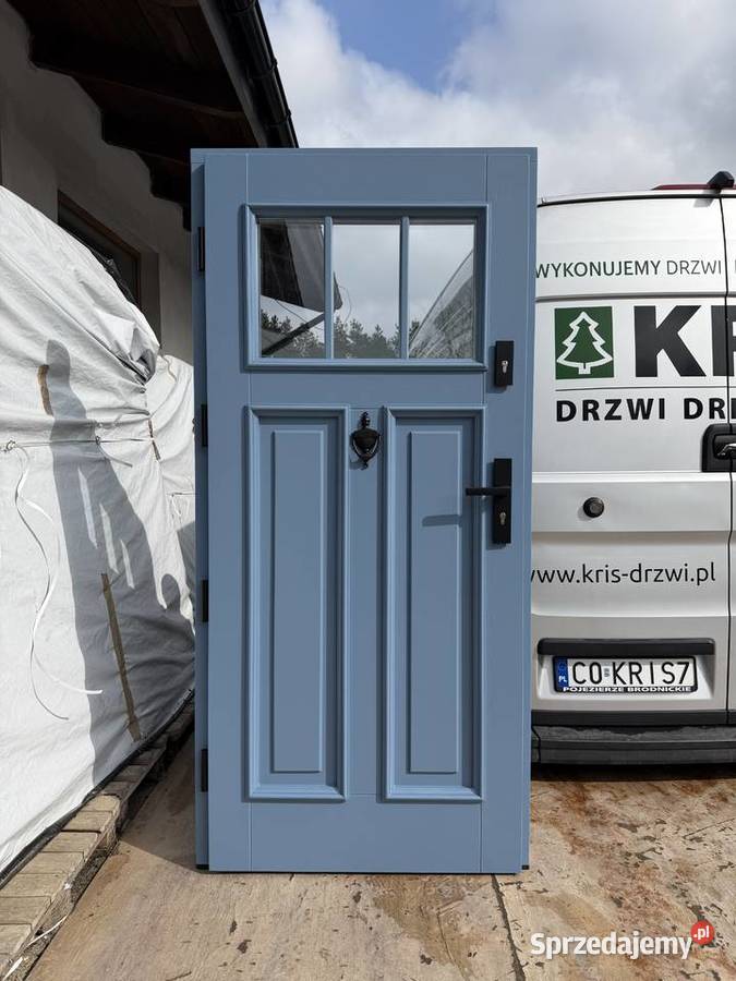 Drzwi zewnętrzne drewniane RĘKI różne kolory Warszawa