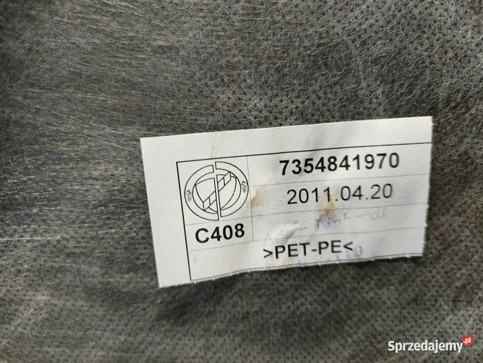 Wykładzina Boczek Bagażnika Prawy Fiat 500 2007 Wyposażenie wnętrza Pleszew
