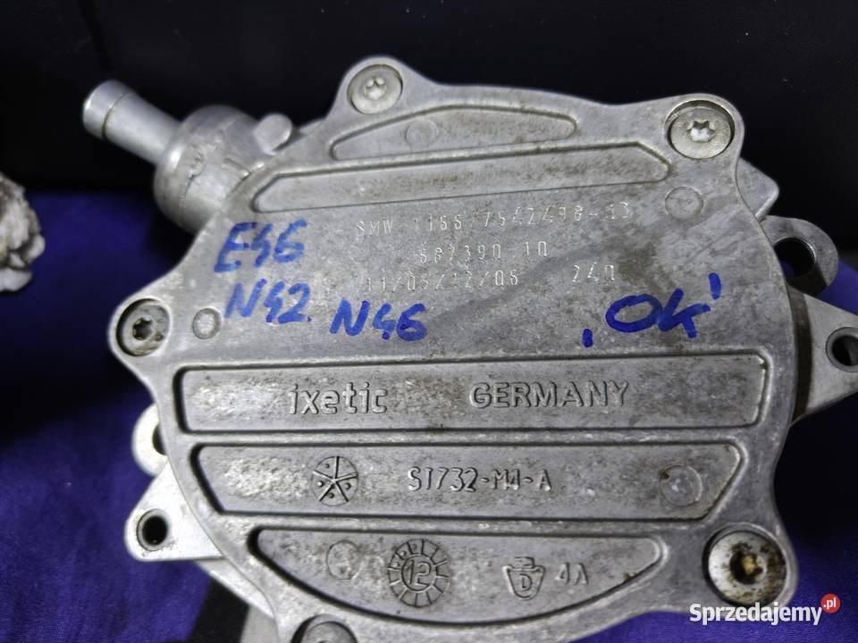 Vacum pompa bmw e46 N42 N46 valwetronic oryginał osobowe łódzkie Aleksandrów Łódzki sprzedam
