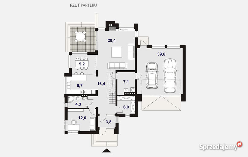 Rezydencja w Grabówce Teraz niższa garaż Domy podlaskie