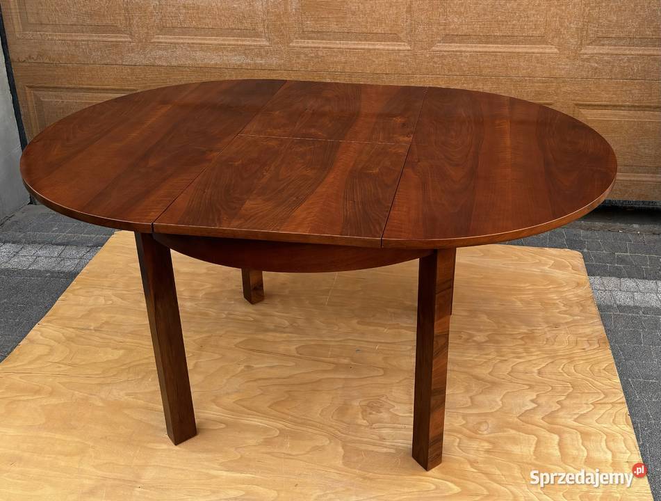 Stół Okrągły Orzech 110 ART DECO Rozkładany Warszawa