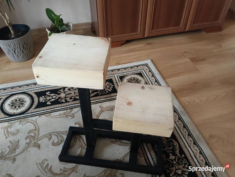 Kwietnikstojak w stylu LOFT podwójny drewniany