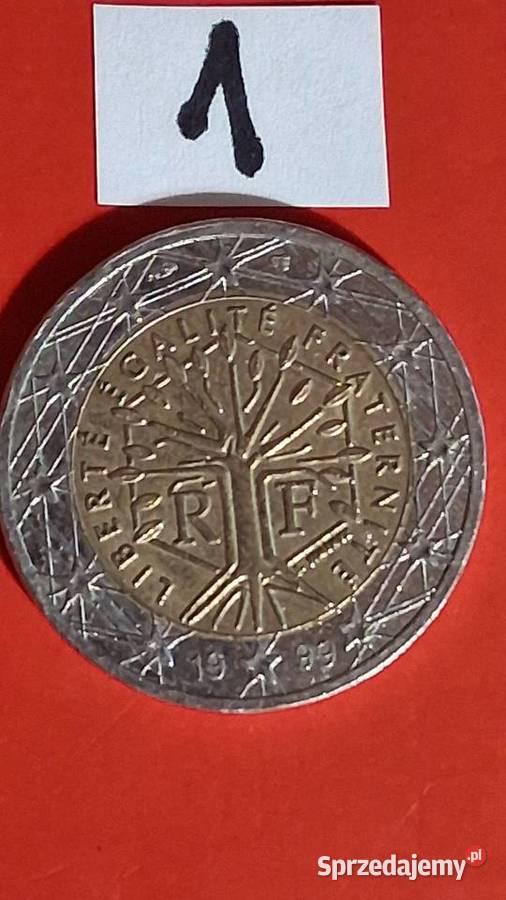 Francja 2 Euro 1999 rare Kołobrzeg