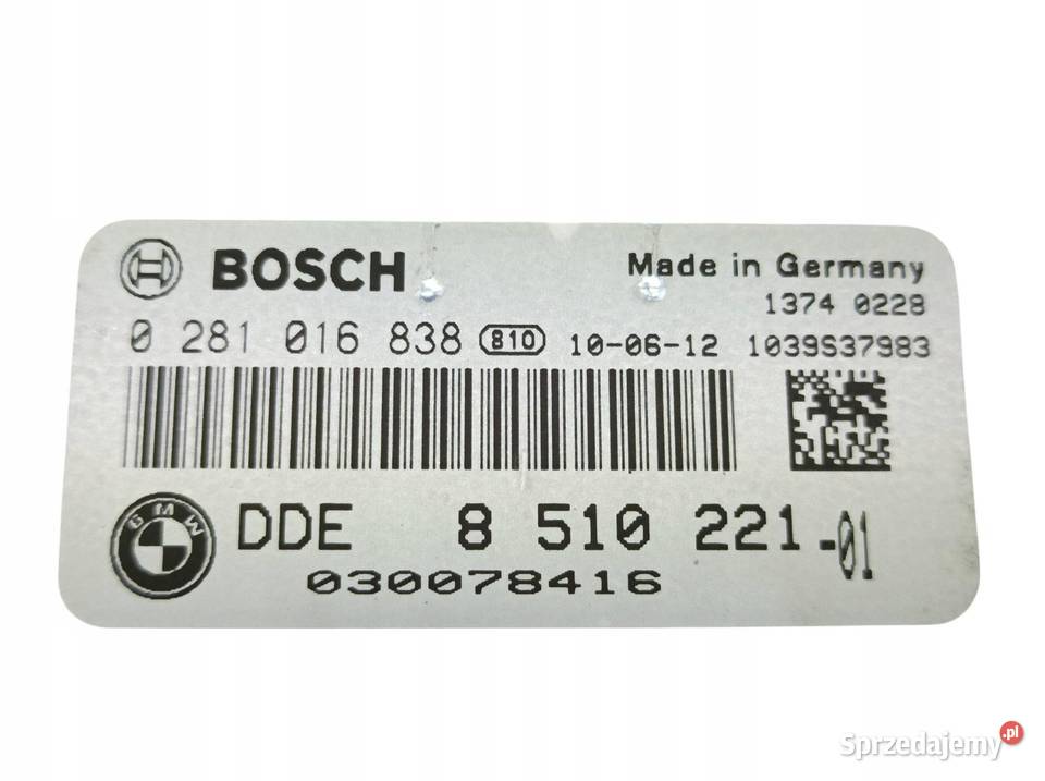 STEROWNIK SILNIKA 8510221 0281016838 Bmw Seria 3