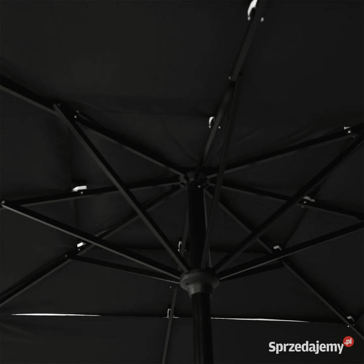 3poziomowy parasol na aluminiowym słupku czarny mazowieckie
