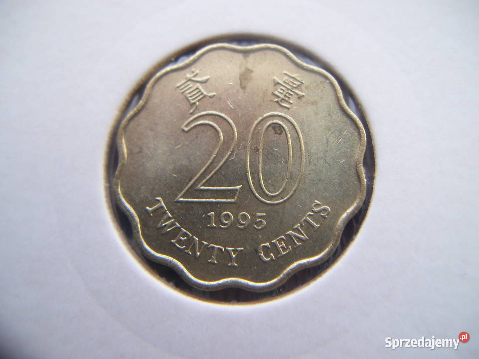 Stare monety 20 cent 1995 Hong Kong podkarpackie Lesko sprzedam