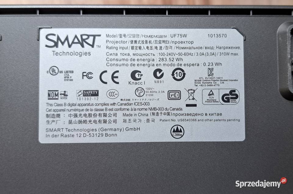 PROJEKTOR SMART rzutnik UF75 2500ANSI HDMI Krosno sprzedam