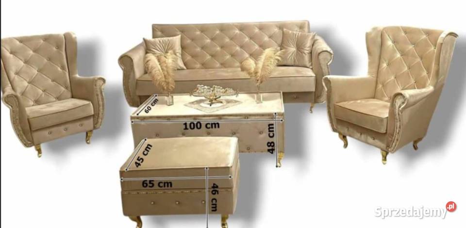 Zestaw mebli wypoczynkowych Glamour kryształ Warszawa