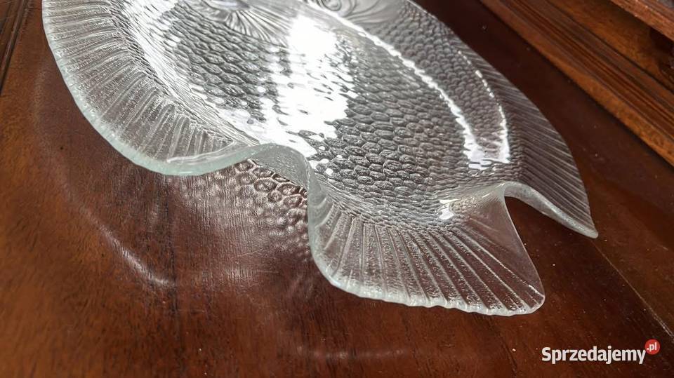 Patera szklana RYBA HSG Ząbkowice Jan S Drozd Antyki, Sztuka, Kolekcje