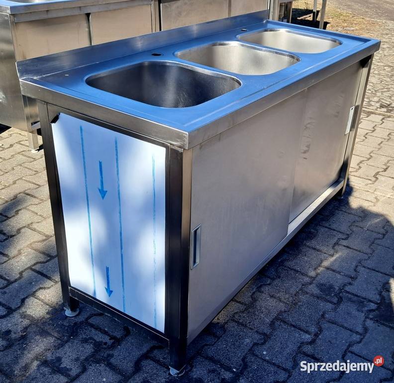 ZLEW 3 KOMOROWY Z SZAFKĄ DRZWI SUWANE 1506085 Nowe Skalmierzyce