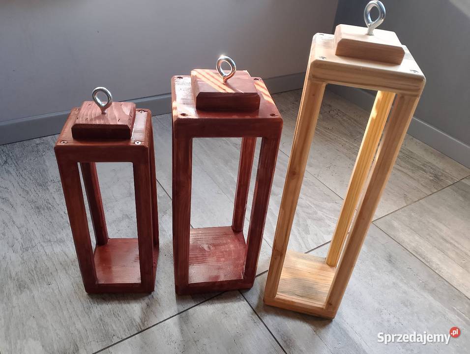 Drewniane lampiony brązowy Jaworzno