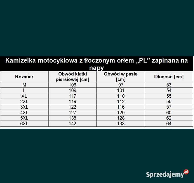 Kamizelka motocyklowa Wytłoczony orzeł logo