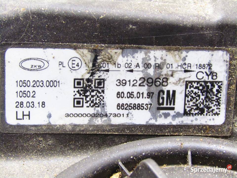LAMPA PRZEDNIA LEWY PRZÓD LED OPEL INSIGNIA B
