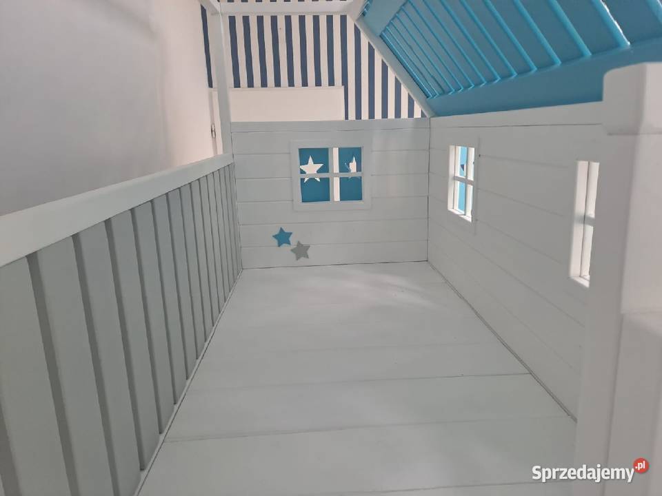 Łóżeczko pietrowe domek drewniany dzieci RATY 99cm Łóżka sprzedam
