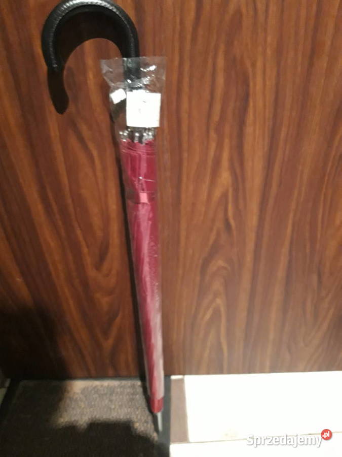 parasol długi z 16drutami kolor bordowy Pozostałe sprzedam