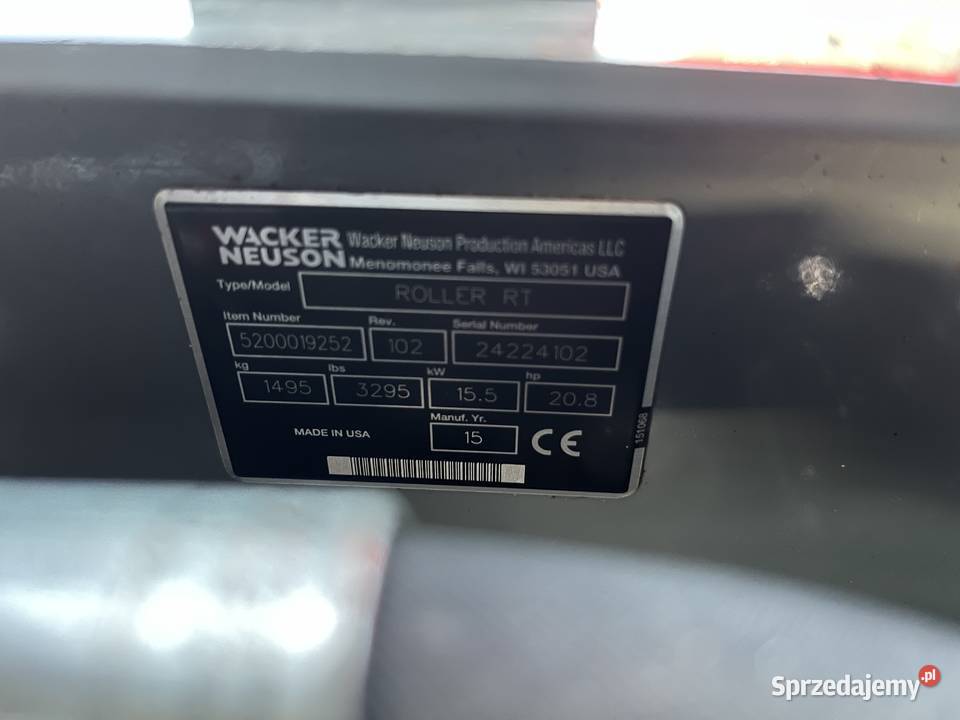 Walec kołkowy okołkowany Wacker Neuson RT 82 SC3