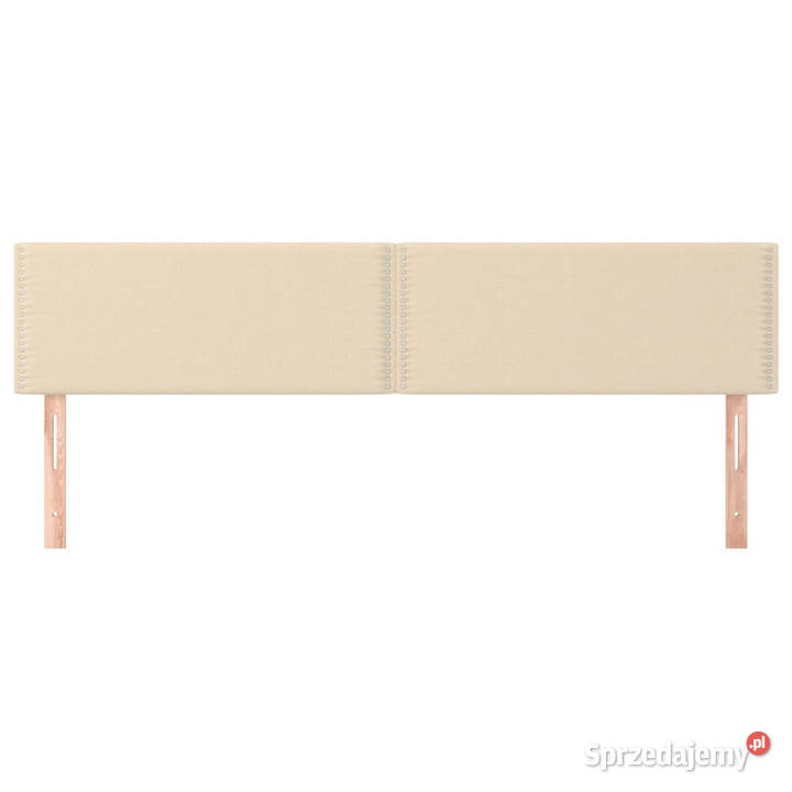 Zagłówki do łóżka 2 kremowe 90x5x7888 tkanina sprzedam
