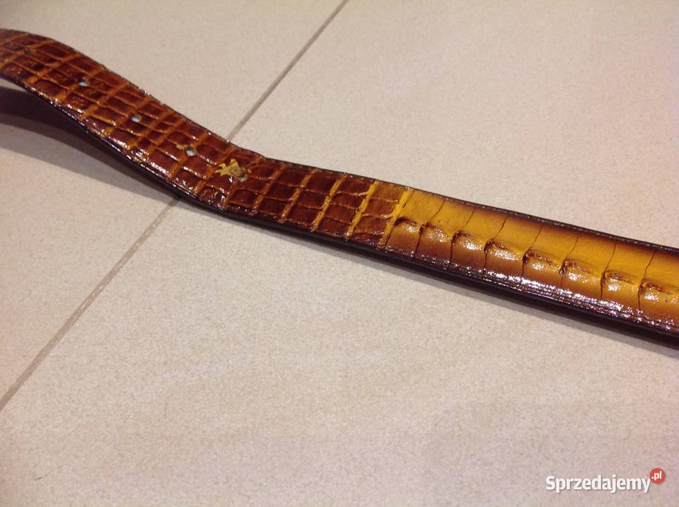 Pasek Męski Skóra Krokodyla Lacoste ML Skóra Nowa Sól