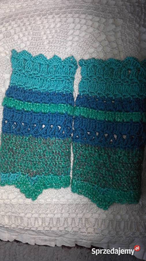 SZMARAGDOWO TURKUSOWE MITENKI AUTORSKIE Piła